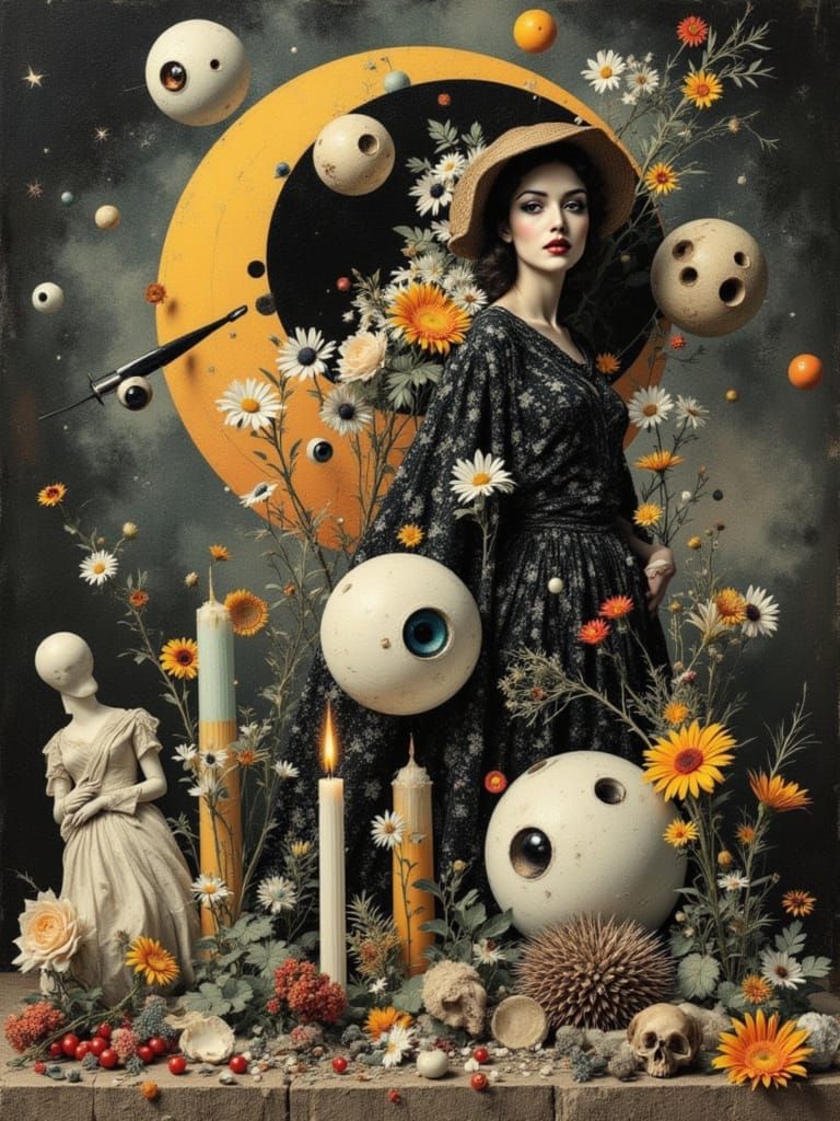 Chaotic Astral Dreamscape in Surrealist Style