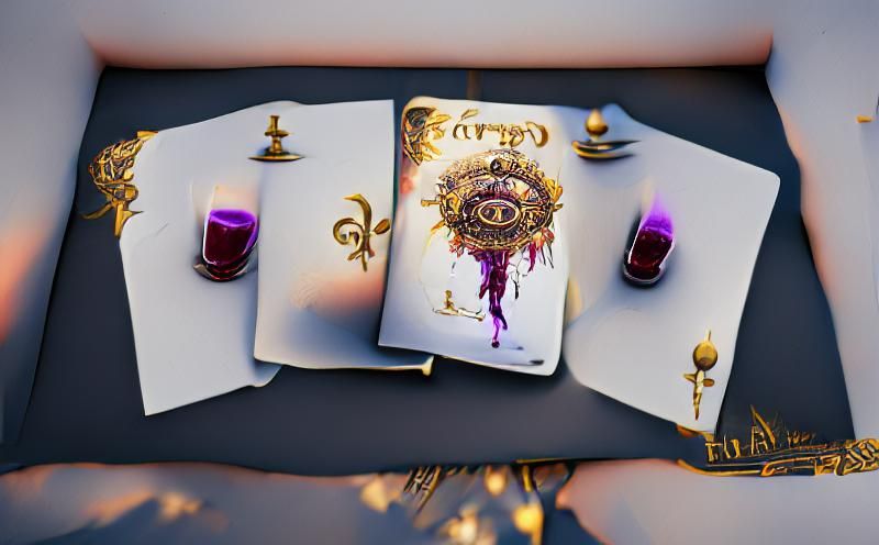 Ornate Tarot Cards in 3D Digital Illustration