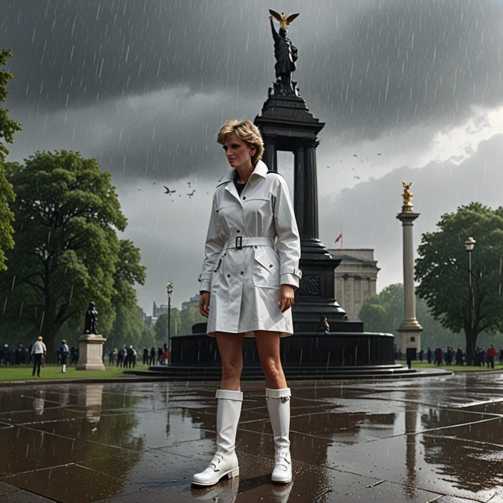 Princess Diana in London Rain, 3D Game Art