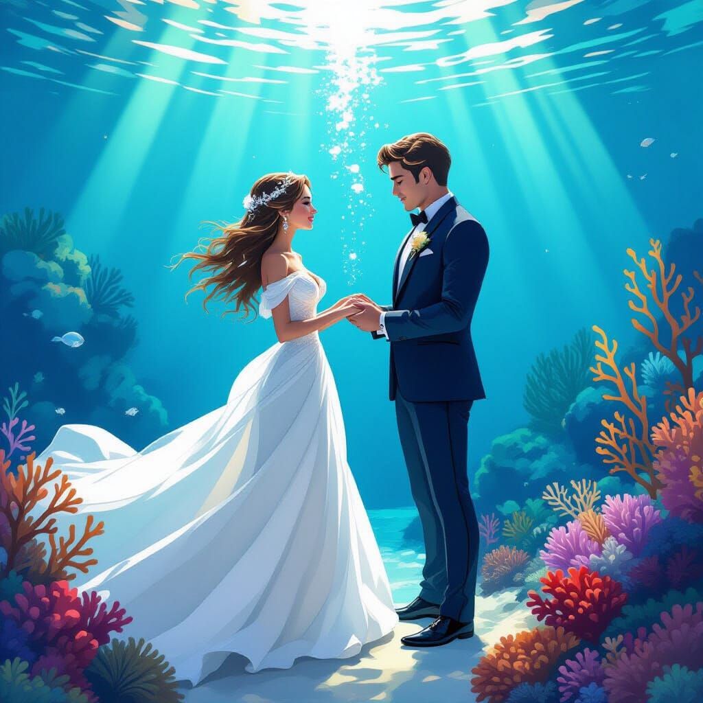 Underwater Mermaid Wedding in Dreamy Style