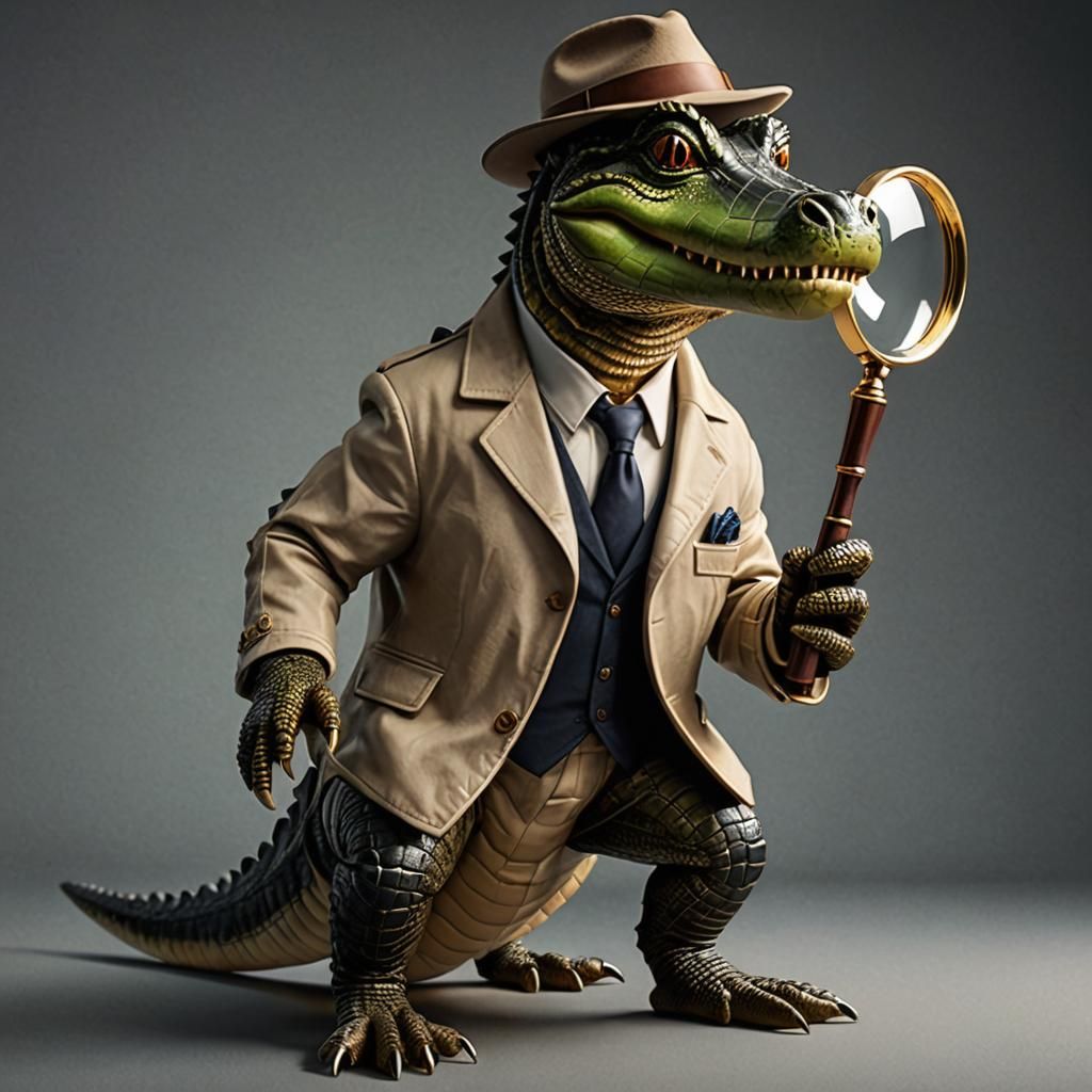 Alligator Investigator in Photorealistic Detail