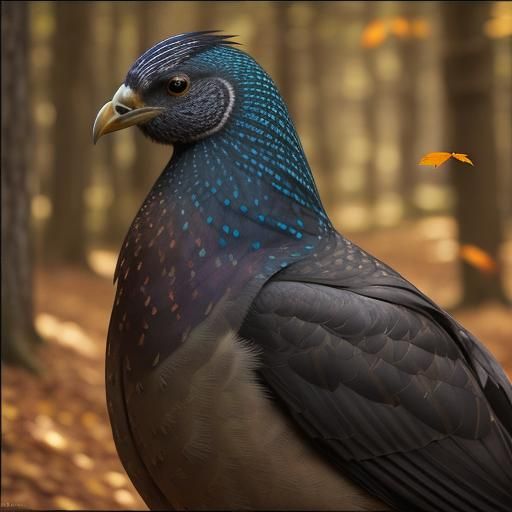 Western Capercaillie in Forest, Hyperrealistic Wildlife Phot...