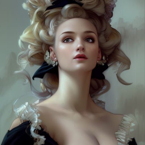 Beautiful Blonde Princess in Library, Hyperdetailed Art