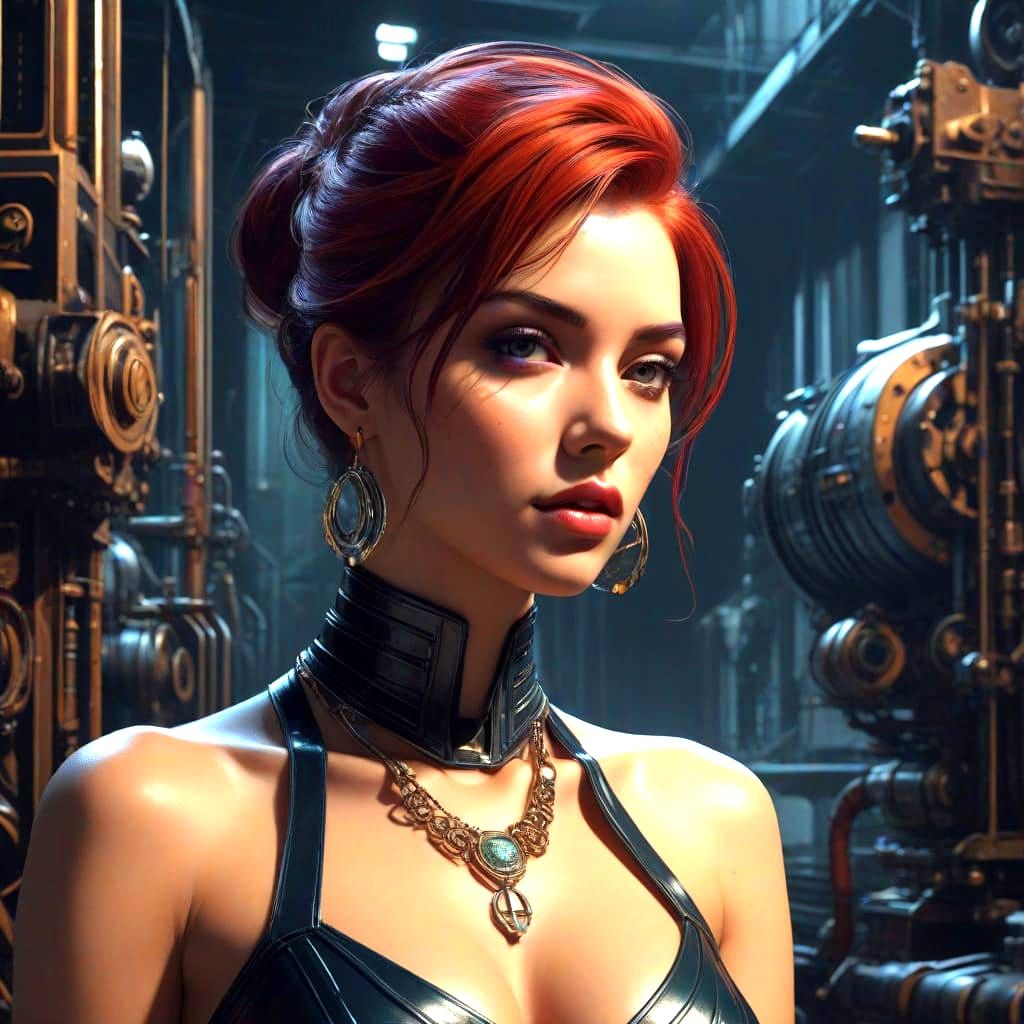 Sensual Figure in Dark Triadic Colors