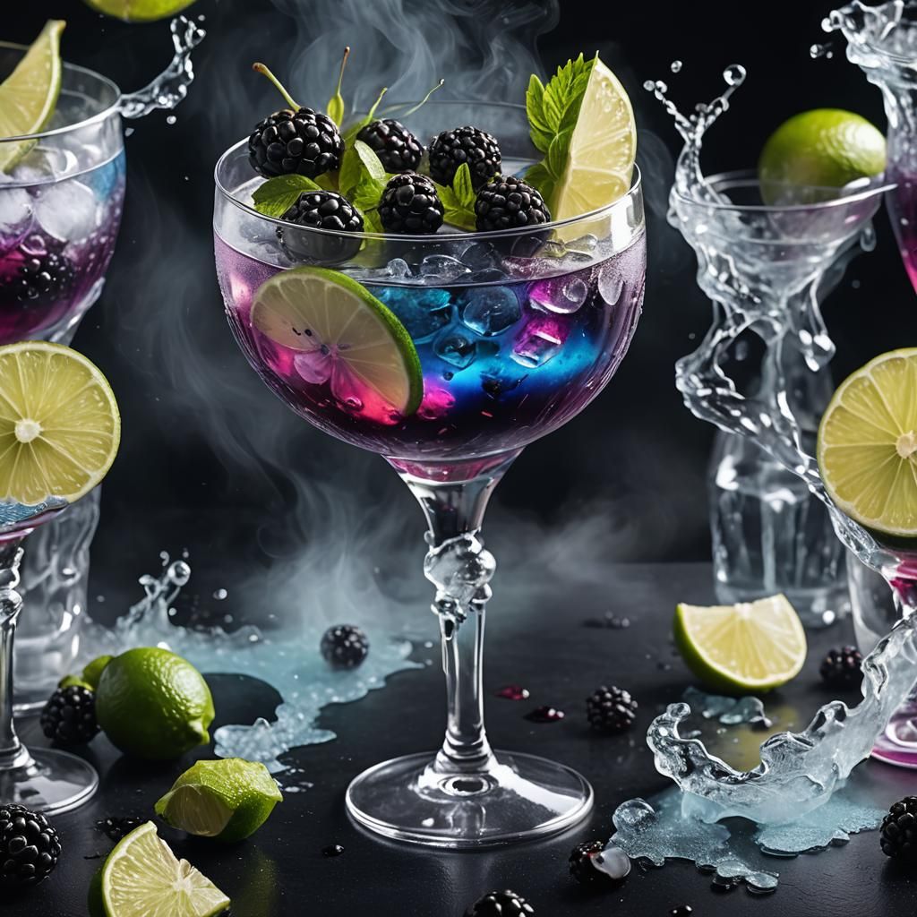 Vibrant Scorpio Cocktail on Reflective Surface