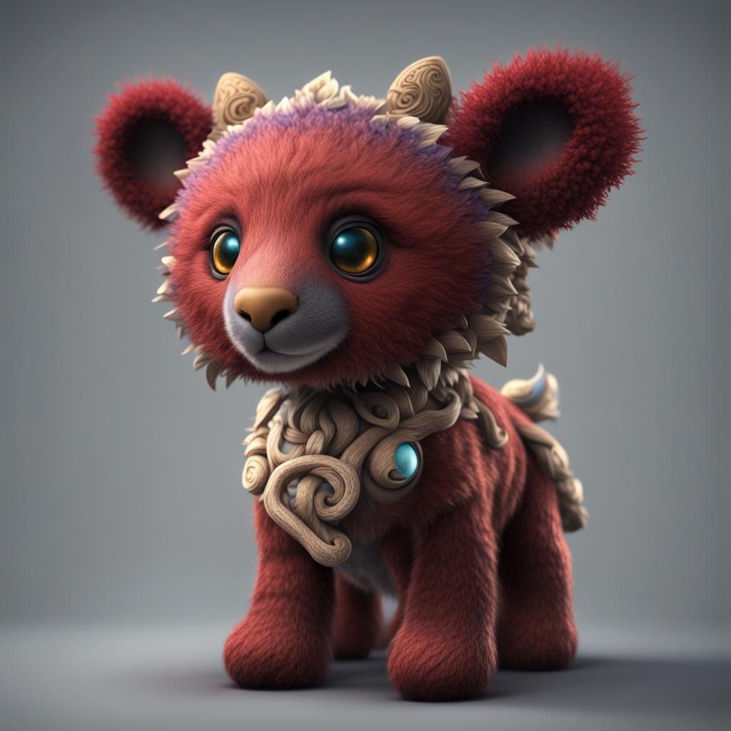 Cute Stuffed Animal: Detailed Matte Painting