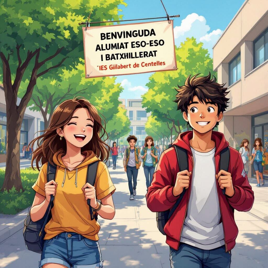 Vibrant Manga: Cheerful Students at Institute