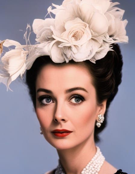 Elegant Lady in Hat: Classic Hollywood Portrait