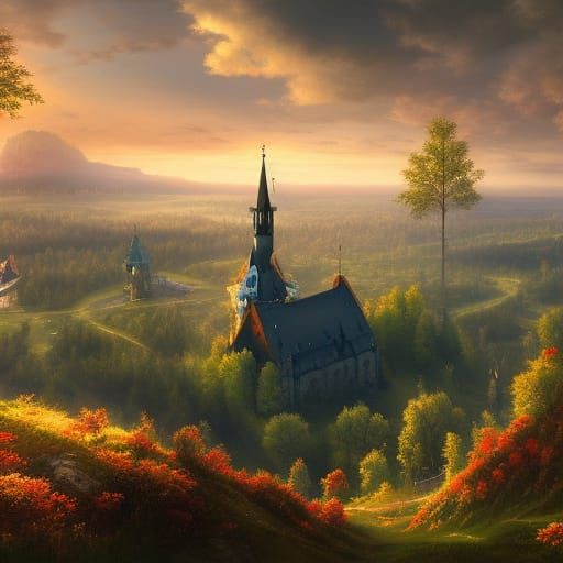 Upper Lusatia, Germany: Detailed Matte Painting in 8K