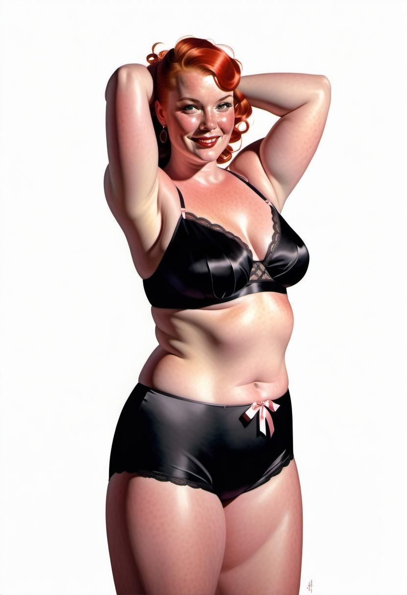 Woman in Underwear, Art Frahm Illustration