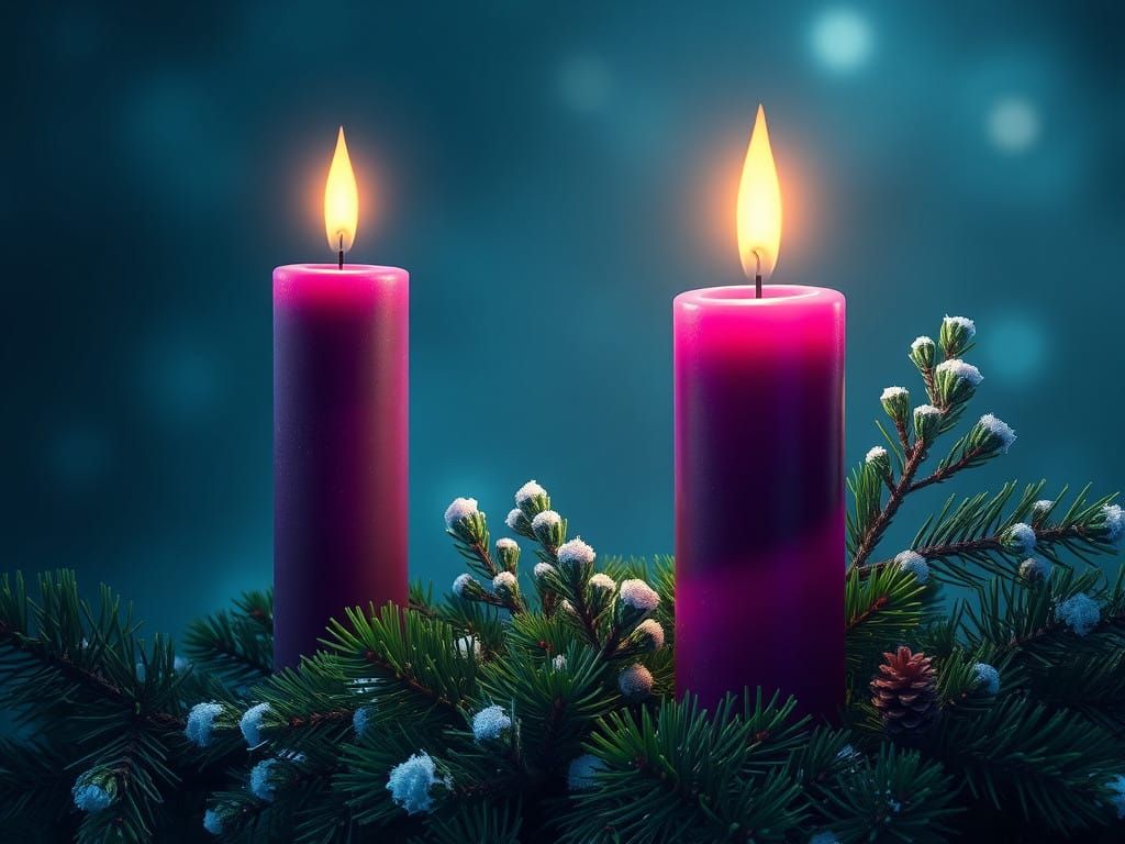 Majestic Advent Scene in a Detailed Painting Style