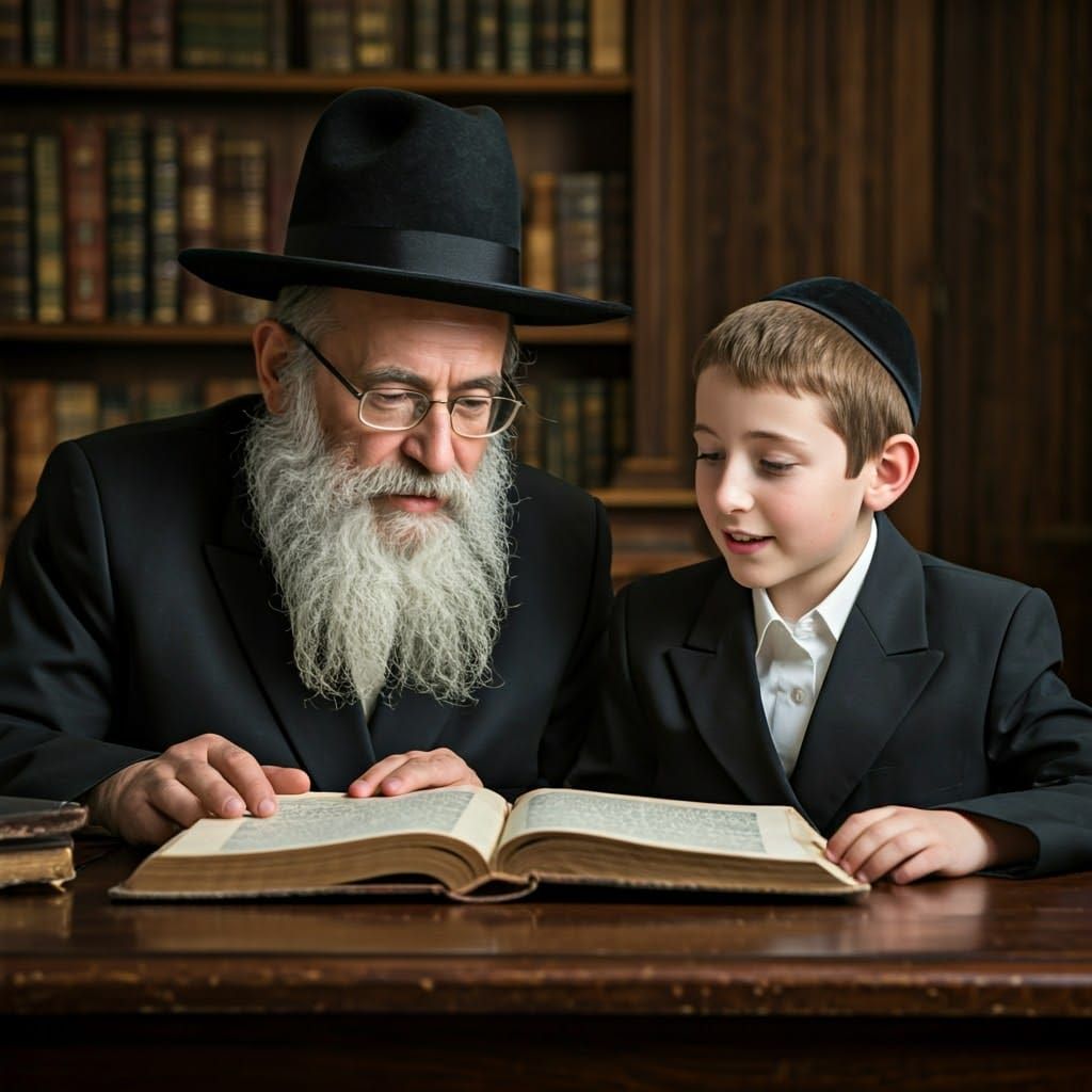 Orthodox Jewish Scholars Study Ancient Texts Together