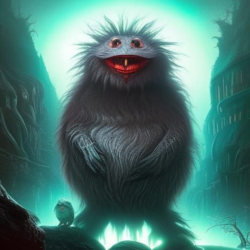 Luminescent Beast in Dark Fantasy Style