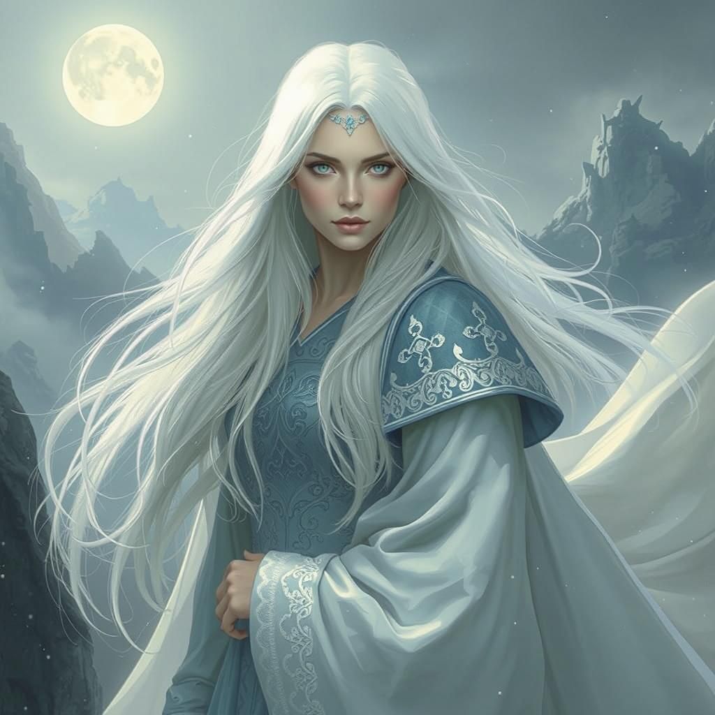 Mystical Female Mage in Cinematic Film Still