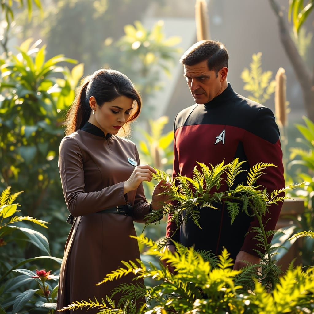 Starfleet Science Officer Tends Botanical Wonders Amidst Fut...
