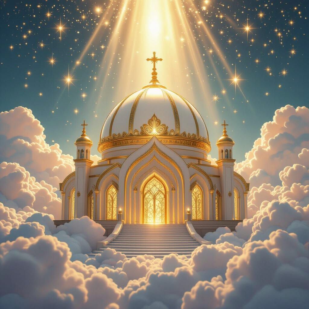 Angelic Church Logo with Golden Accents