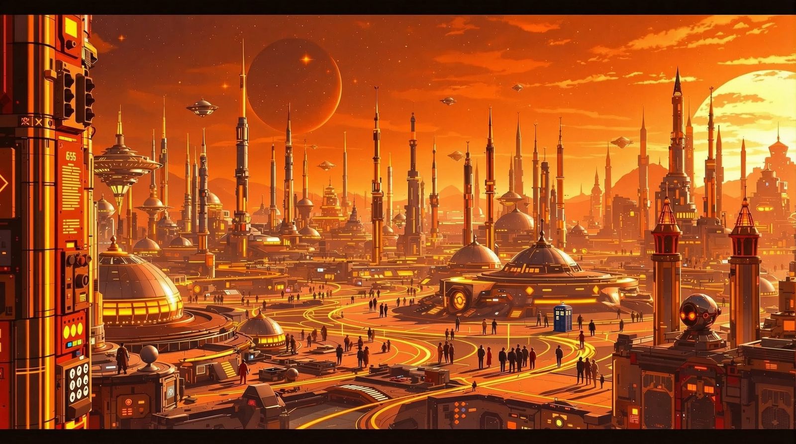 Retro Futurism Gallifrey: Orange Skies and Utopian Citadels