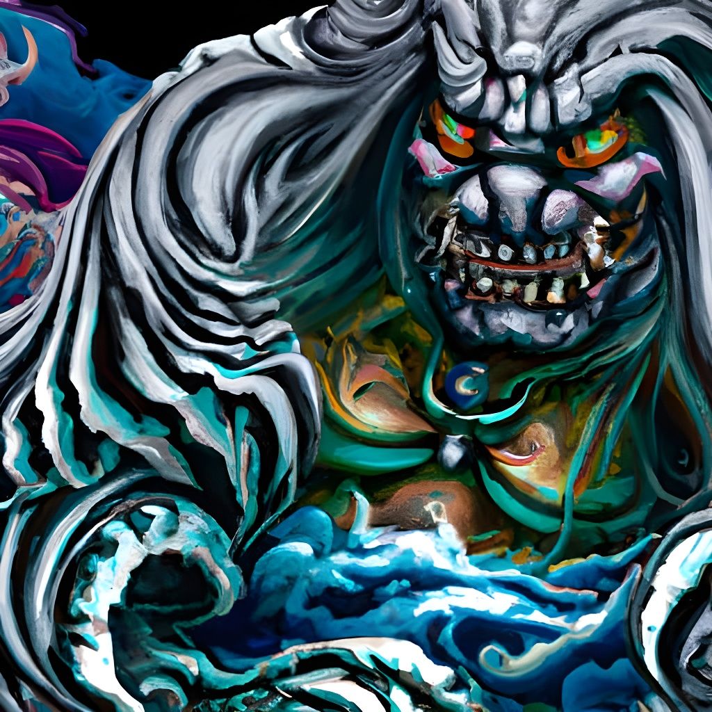 Evil Ghost: A Dark Fantasy Ukiyo-e Monstrosity