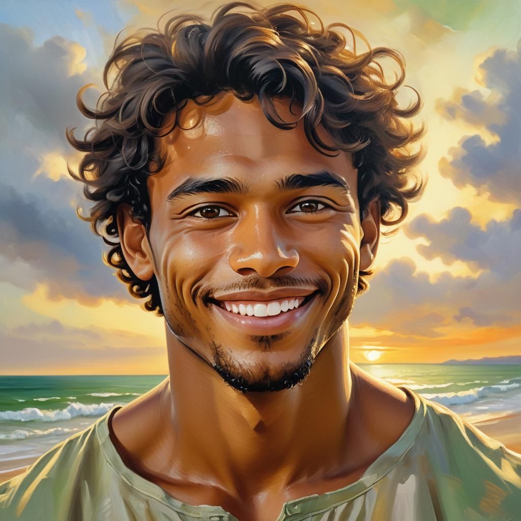 Very handsome, mysterious and wild Mulatto  man. Green eyes....