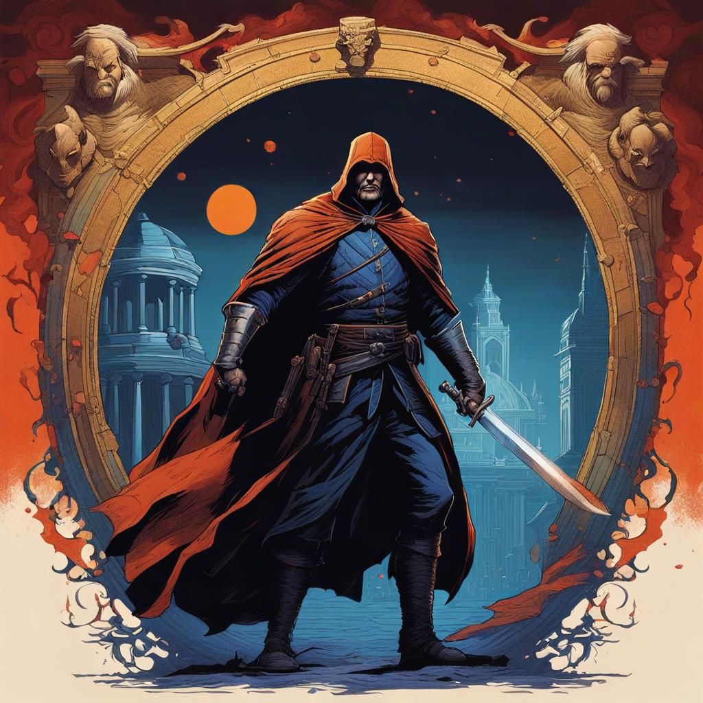 Dramatic Revenge Scene in Cel-Shaded Style