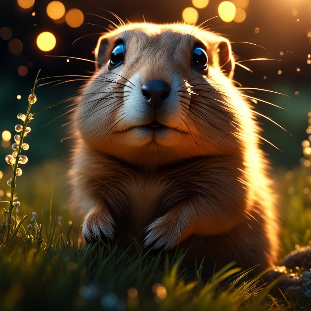 Ethereal Prairie Dog in Dramatic Lighting