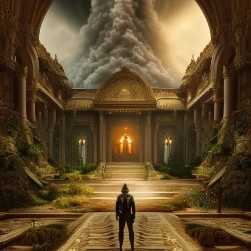 Epic Dreamscape in Digital Matte Painting Style