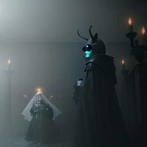 Gothic Coffee Shop in Black and White Photography