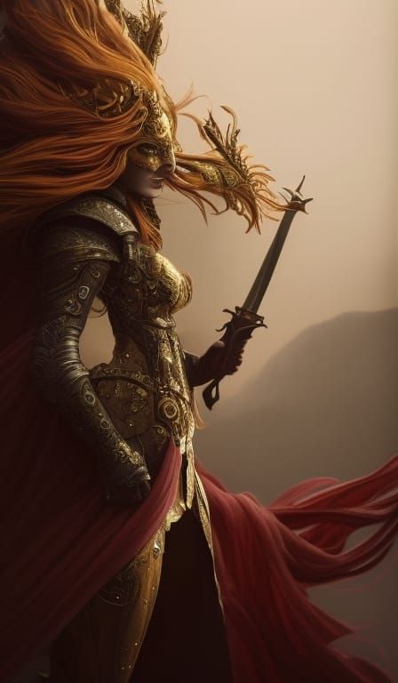 Malenia of Elden Ring: Dramatic Digital Painting