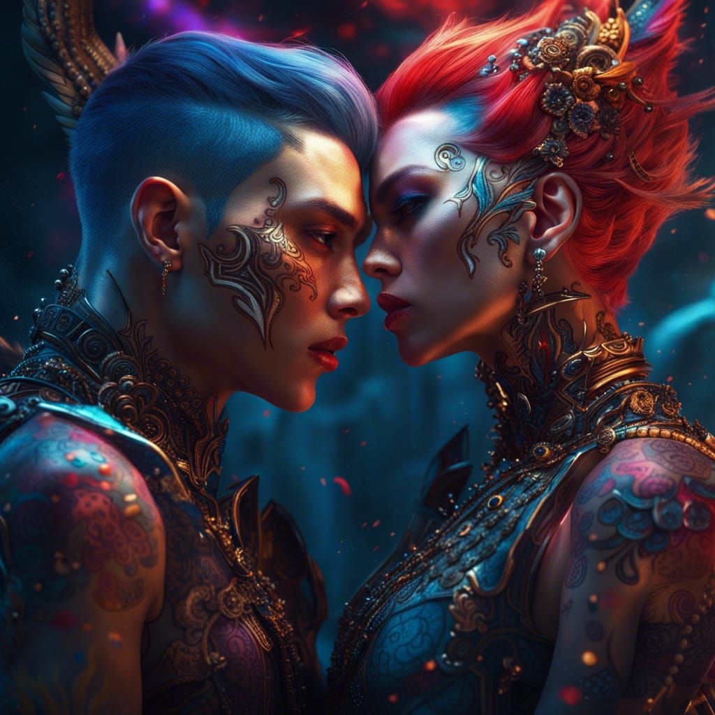 Magnificent Gay Couple: Detailed Matte Painting