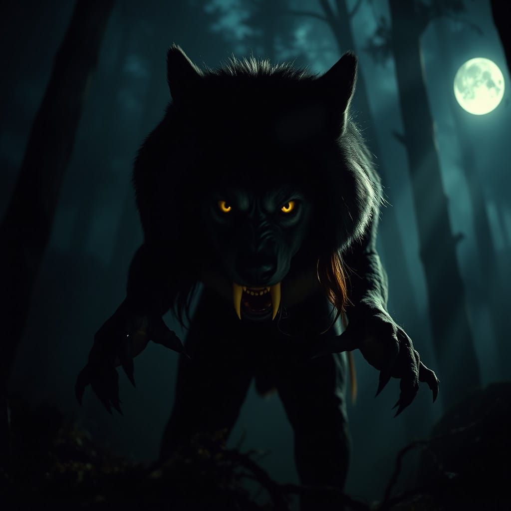 Majestic Werewolf Goddess of the Dark Forest