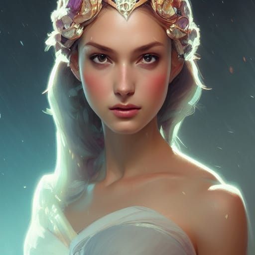 Hyperdetailed Princess Portrait in Digital Art Style