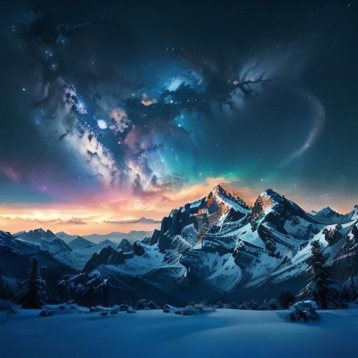 Cosmic Aurora Lights Up the Night Sky