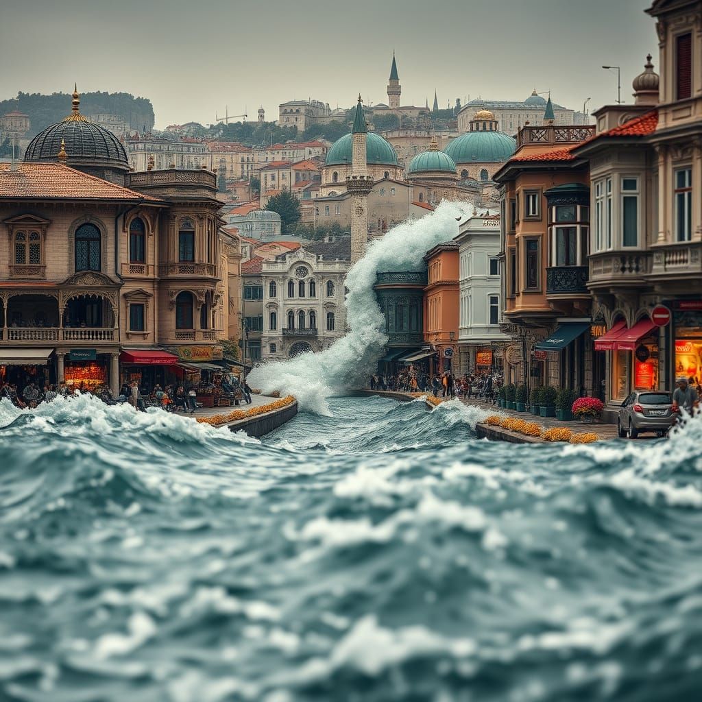Tsunami Devastates Istanbul's Historic Beyoglu District