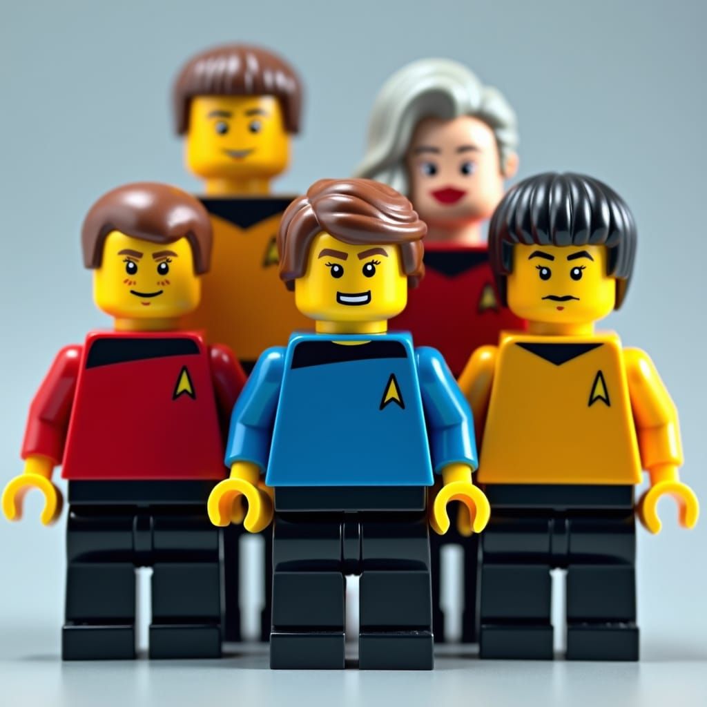 Star Trek TNG Crew as Lego Minifigures