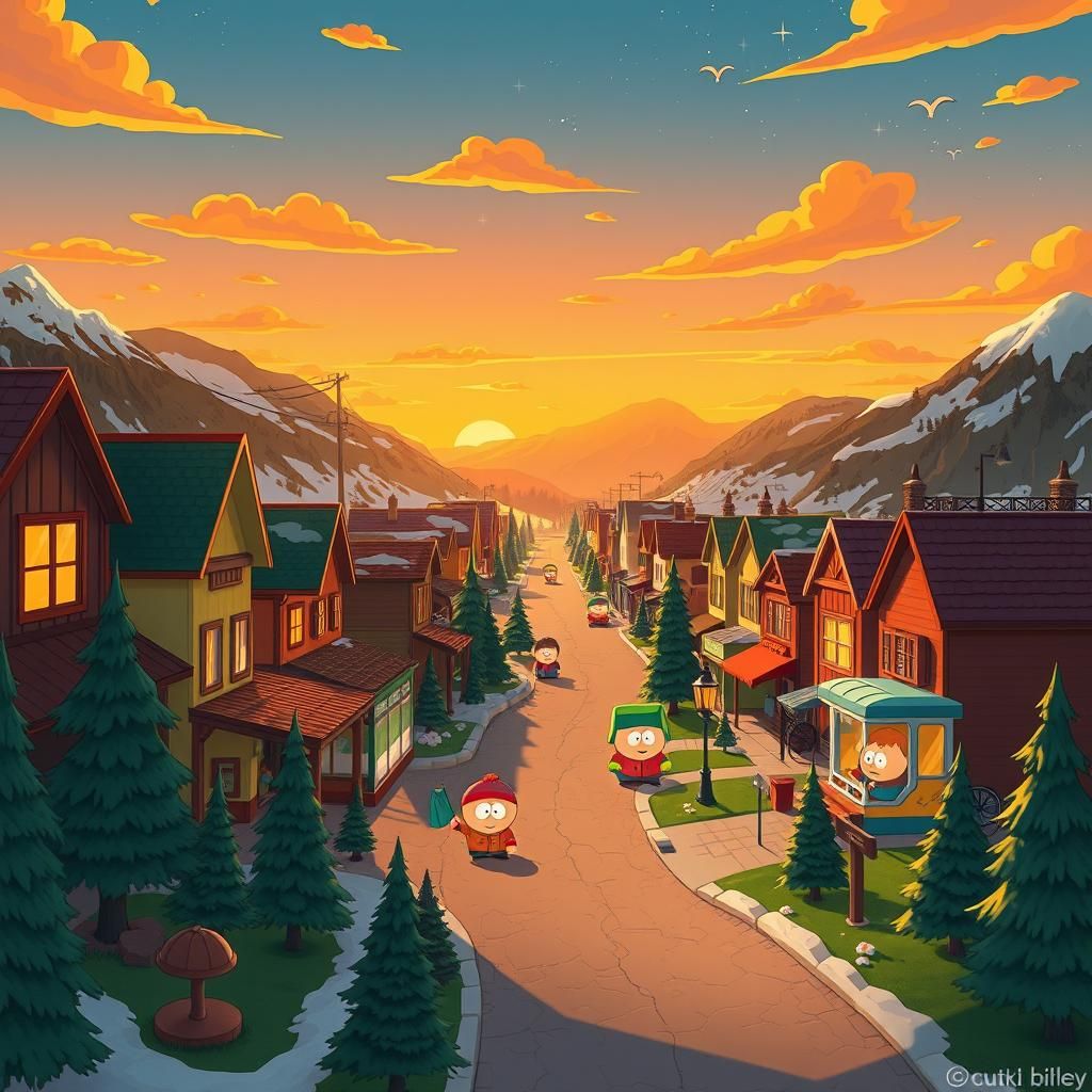 South Park Scene in 8K Resolution