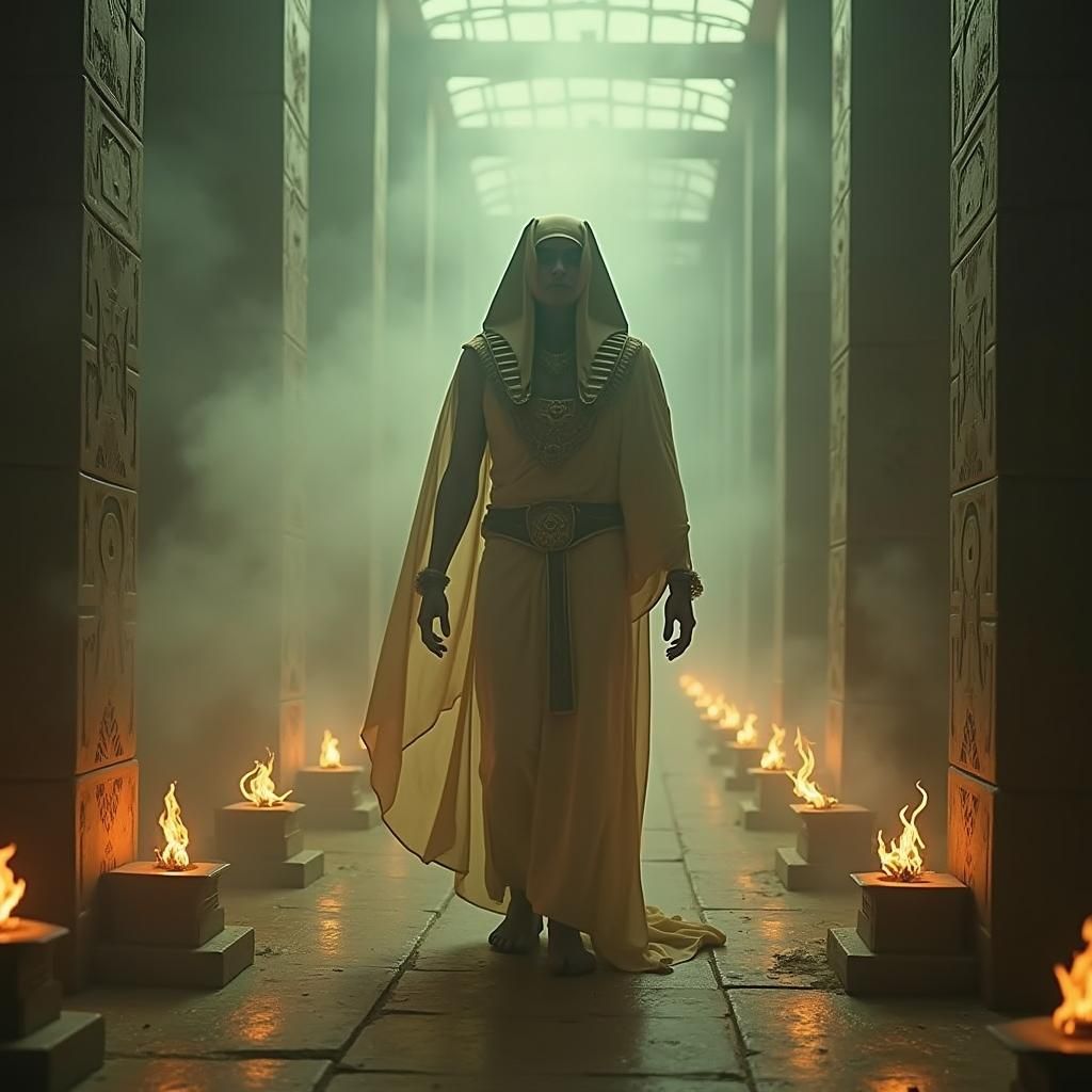 Pharaoh's Ghostly Journey Through the Underworld