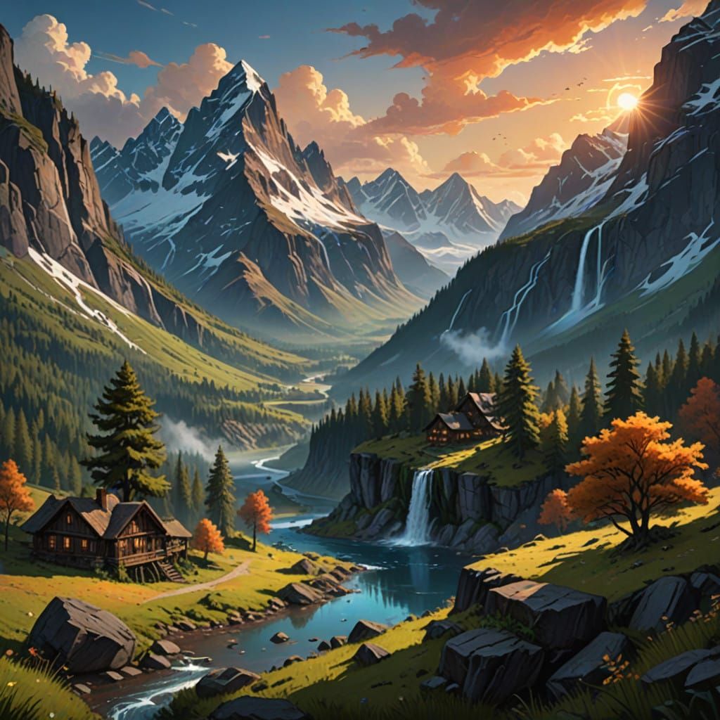 Epic Cinematic Landscape of Breathtaking Beauty