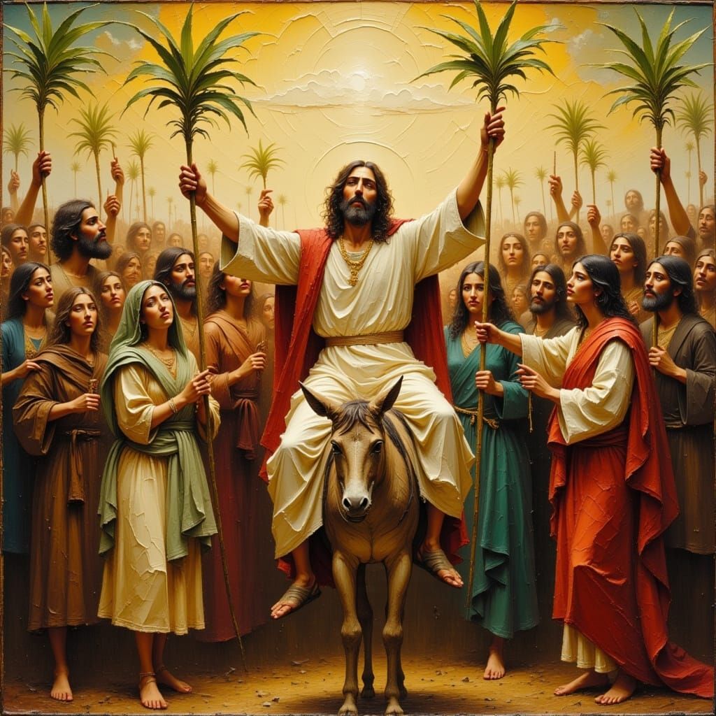 Serenely Seated Jesus on Palm Sunday