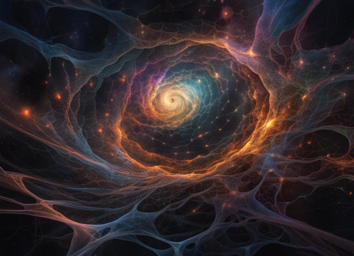 Cosmic Web of Creation: Galaxies and Nebula