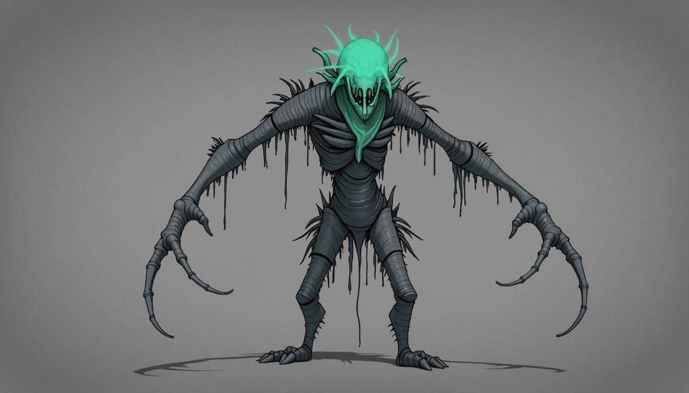 Neon Ink Monster Materializes in Smudge Society