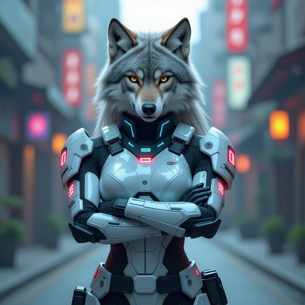 Wolfen Warrior in Cyberpunk Armor