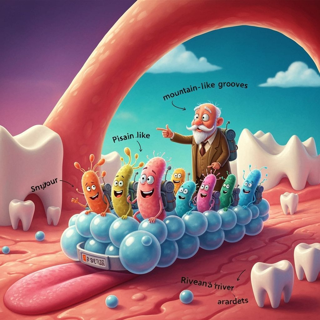 Bacteria Backpackers Ride Saliva Bus Through Giant Mouth Lan...