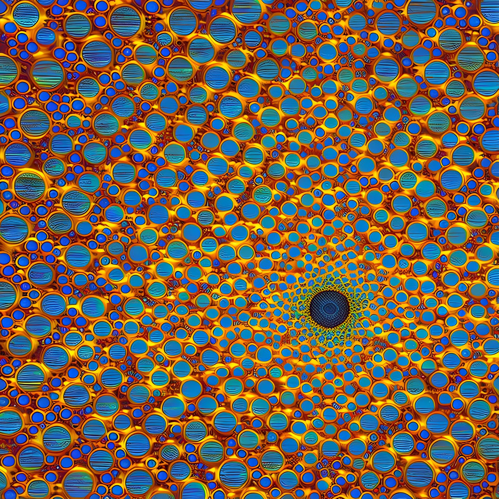 Golden Era Hypnotic Art in Klimt Style