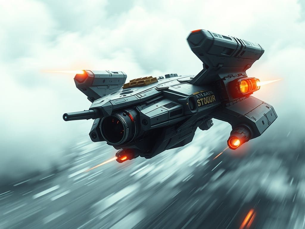 Epic Space Battle Over Europa's Turbulent Seas in Cyberpunk ...