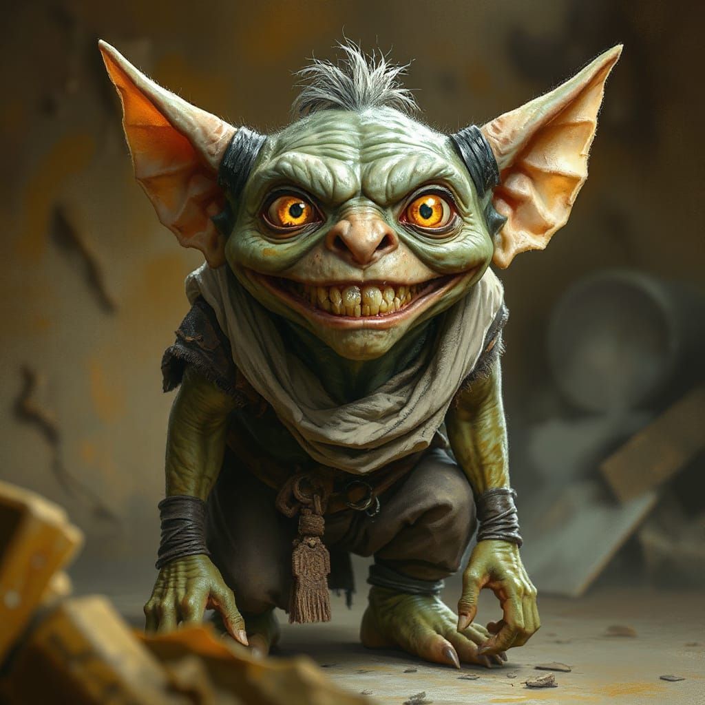 Eager Gremlin in Digital Art Style