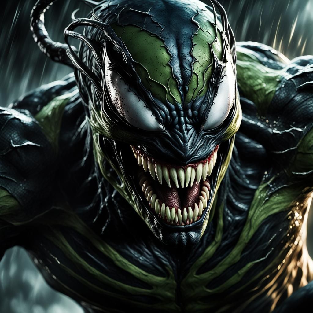 Venom Transformation: Hyper-Realistic Cinematic Portrait