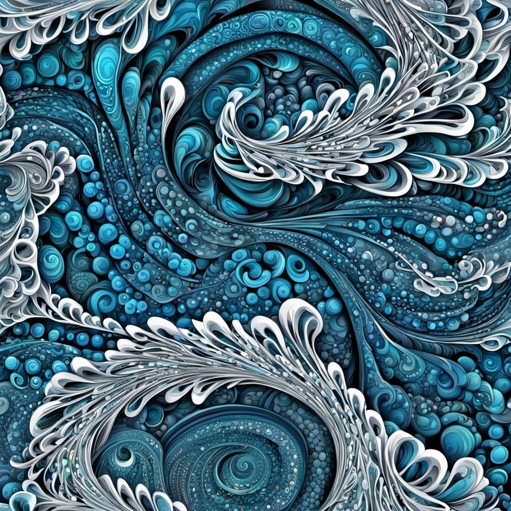 Hyperrealistic Bubbles in Abstract Fractal Art