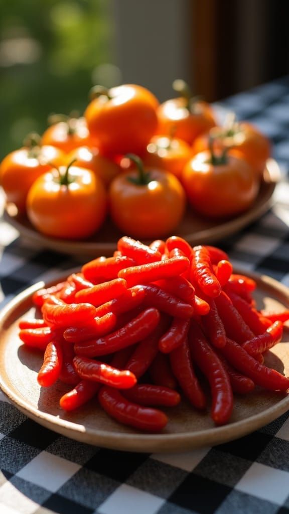 Vibrant Produce Still Life in Soft Sunlight