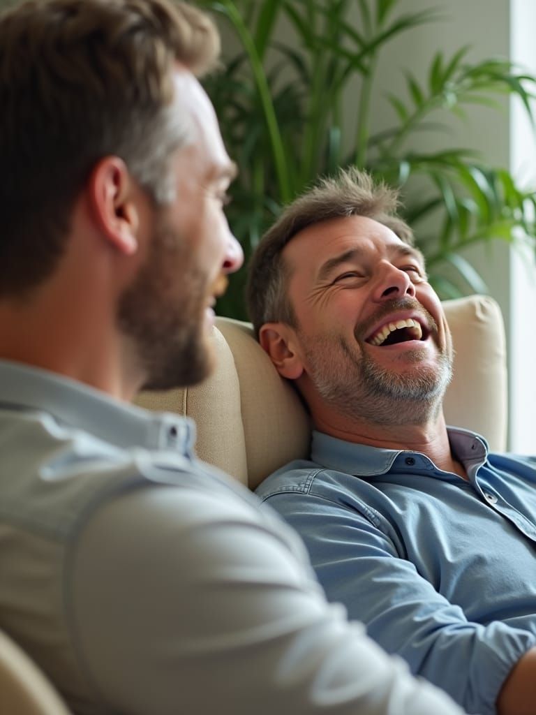 Man Explaining Something to His Therapist