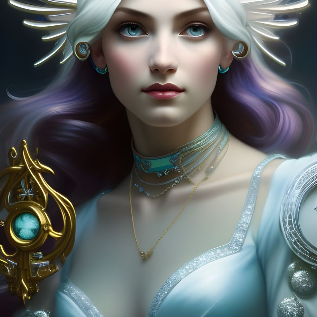 Steampunk Angel in Divine Pastel Colors
